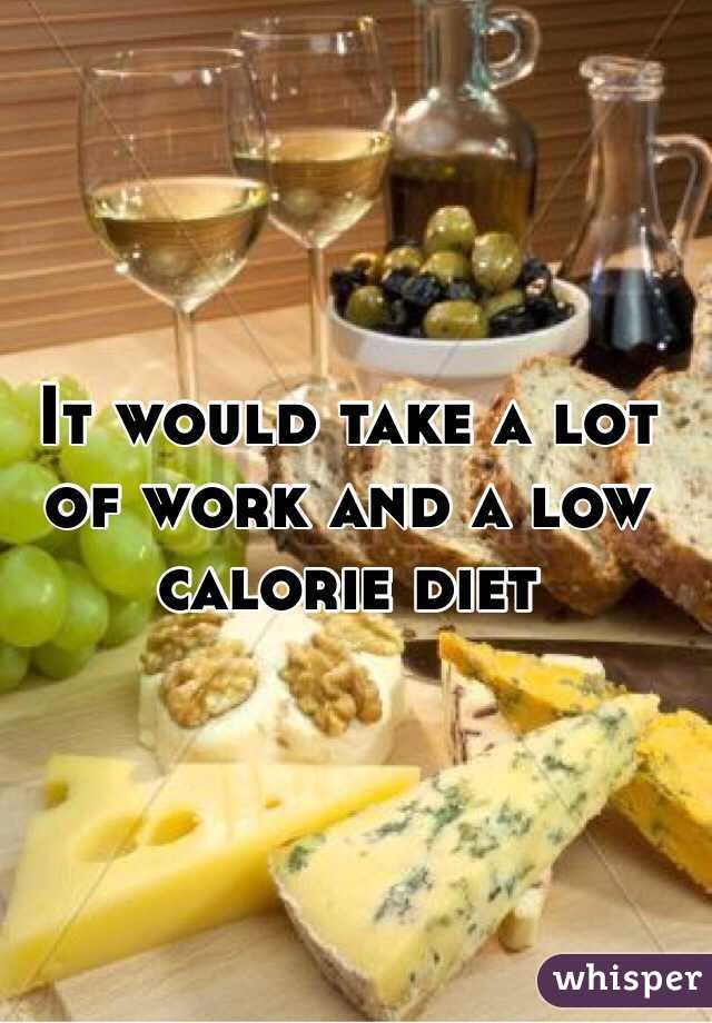 It would take a lot of work and a low calorie diet