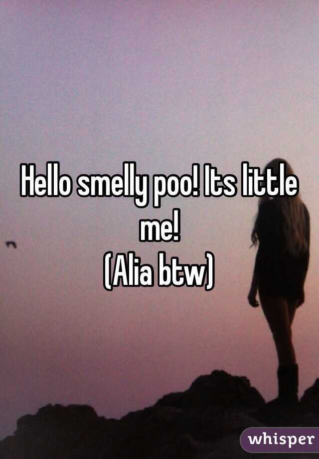 Hello smelly poo! Its little me!
(Alia btw)