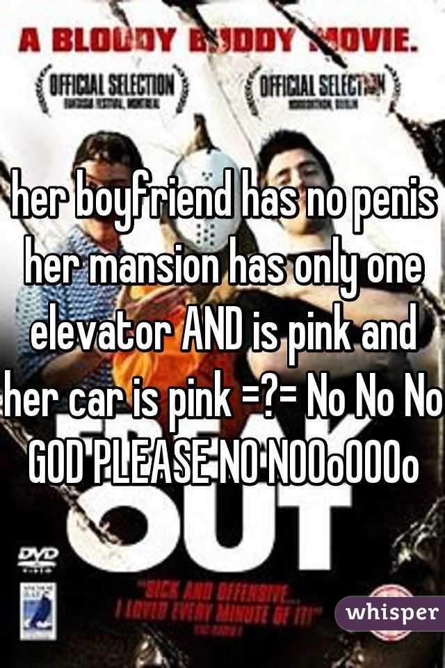 her boyfriend has no penis her mansion has only one elevator AND is pink and her car is pink =🐲= No No No GOD PLEASE NO NOOoOOOo