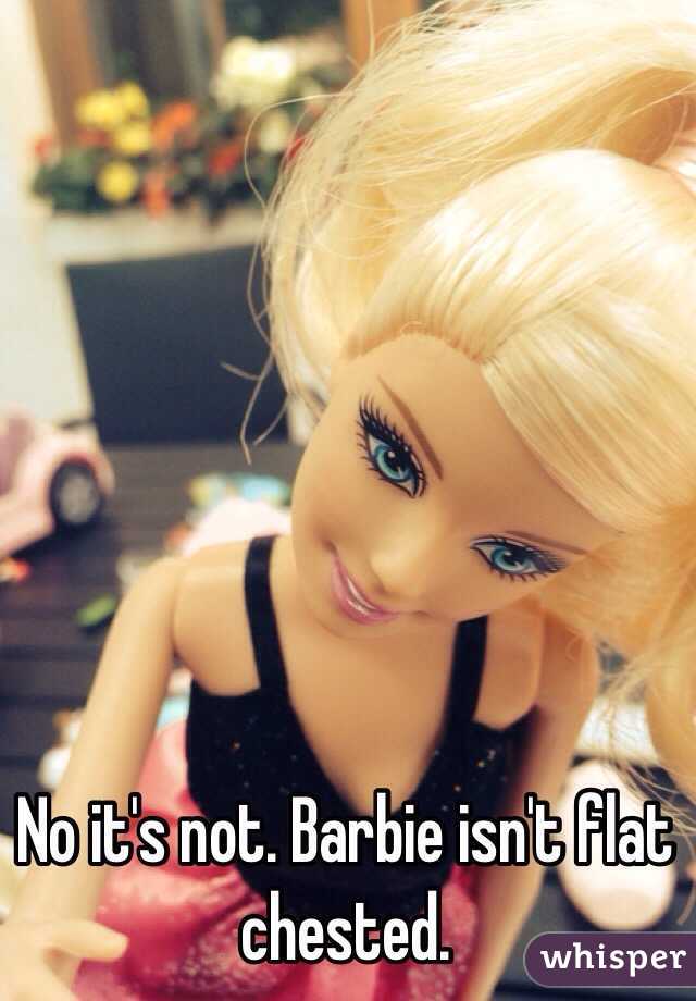 No it's not. Barbie isn't flat chested.