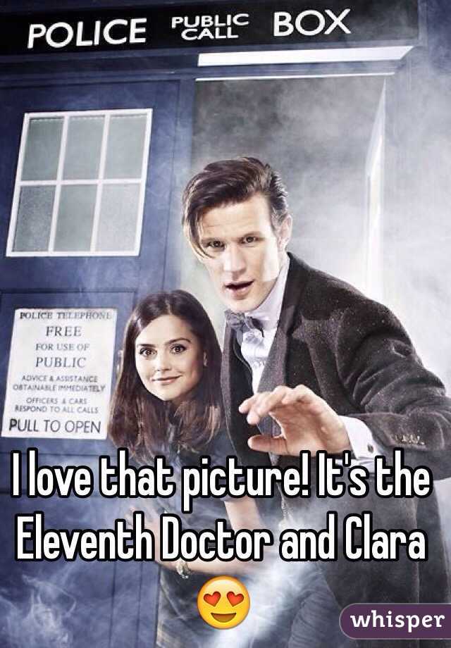 I love that picture! It's the Eleventh Doctor and Clara 😍