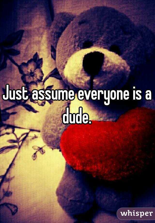 Just assume everyone is a dude. 