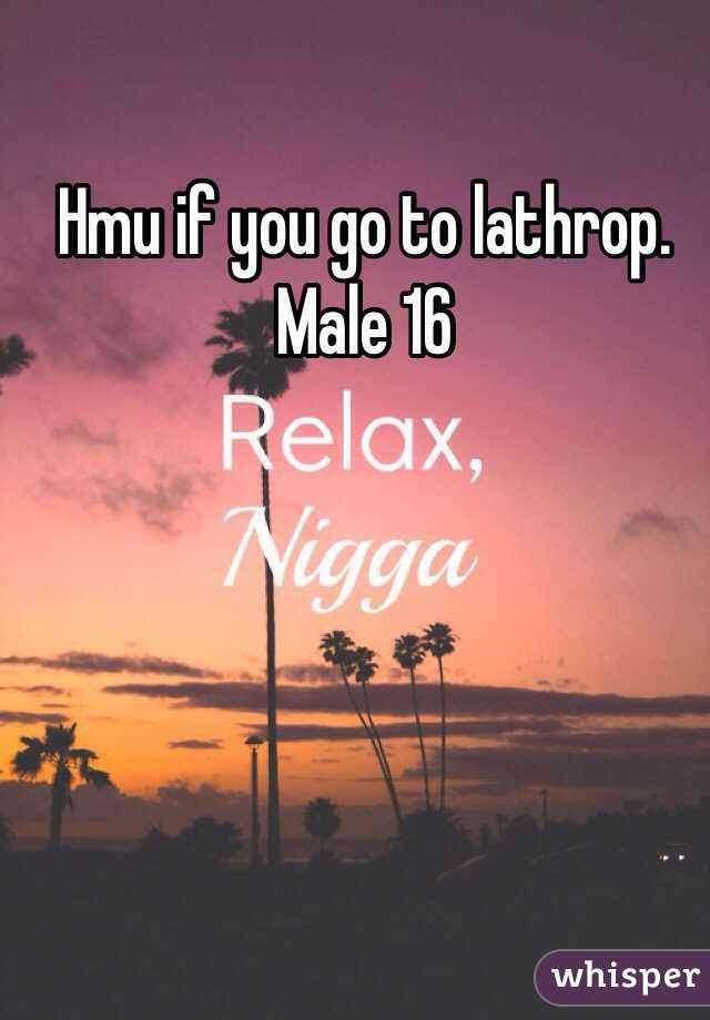 Hmu if you go to lathrop. Male 16