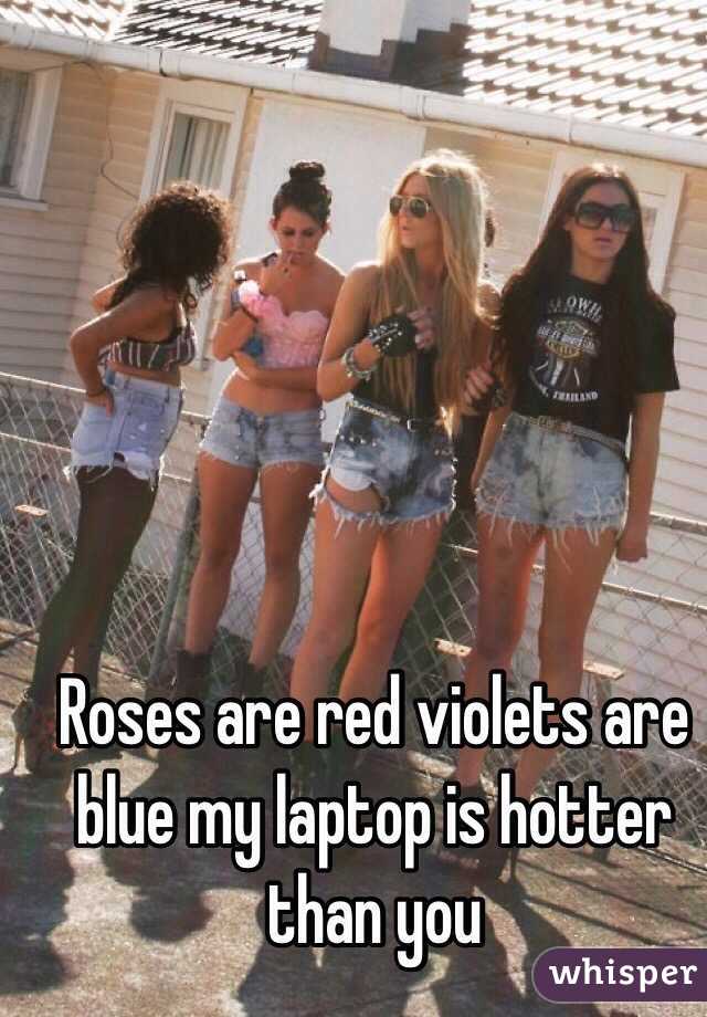 Roses are red violets are blue my laptop is hotter than you 