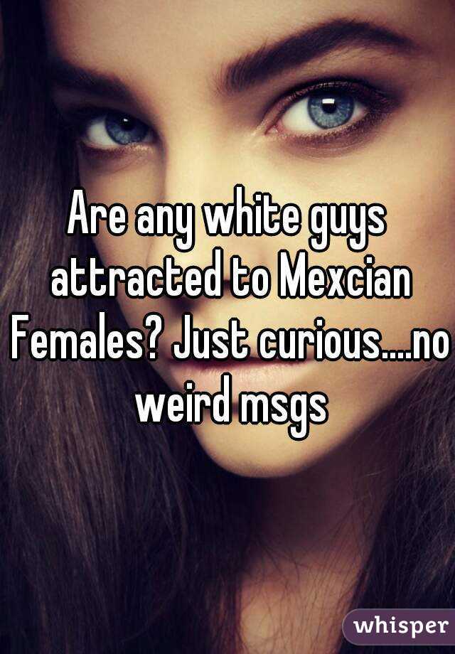 Are any white guys attracted to Mexcian Females? Just curious....no weird msgs