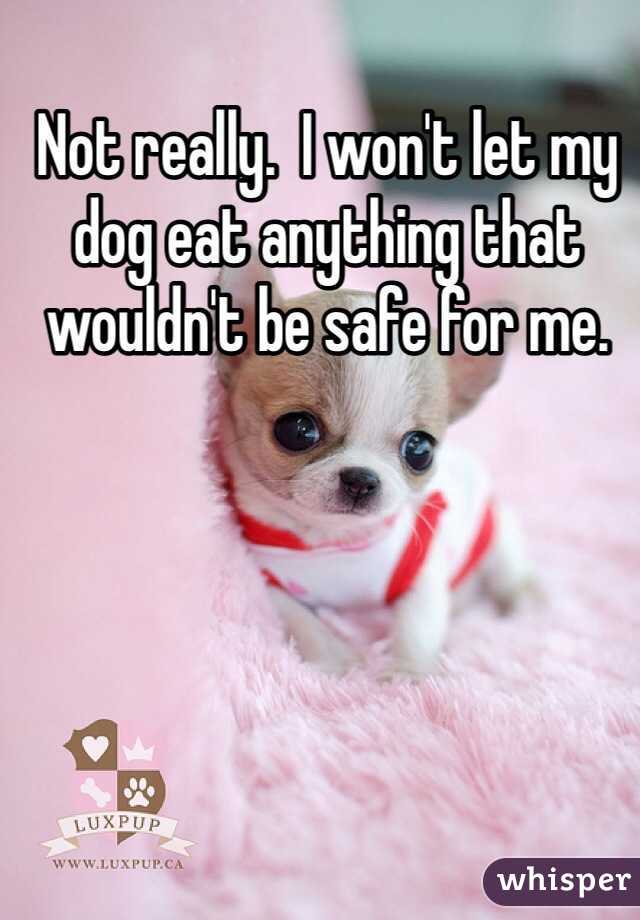 Not really.  I won't let my dog eat anything that wouldn't be safe for me.