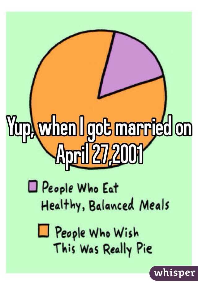 Yup, when I got married on April 27,2001 
