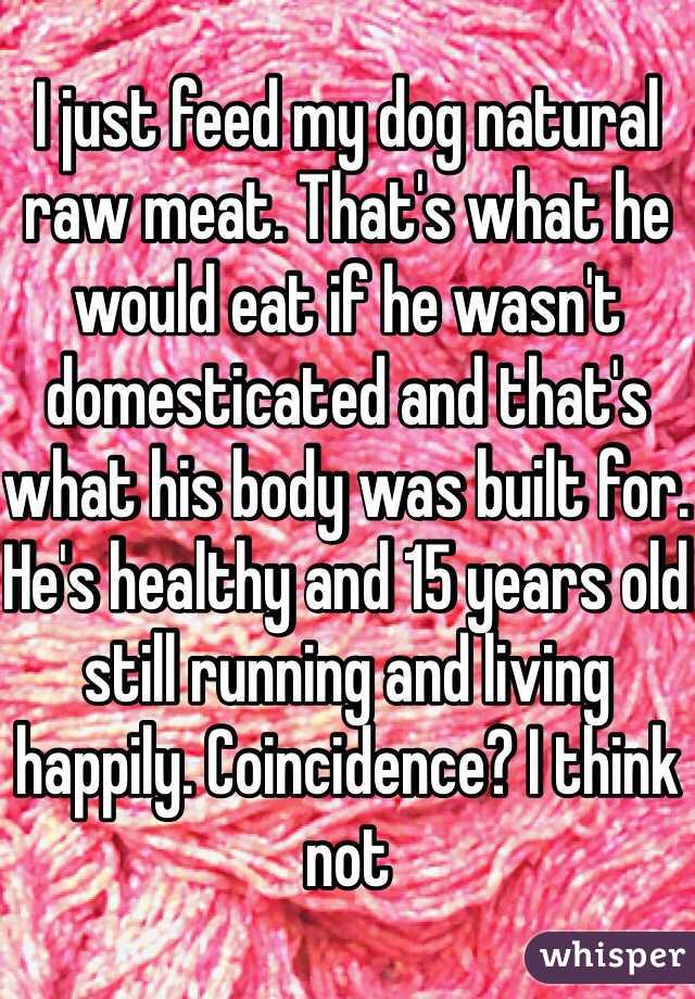I just feed my dog natural raw meat. That's what he would eat if he wasn't domesticated and that's what his body was built for. He's healthy and 15 years old still running and living happily. Coincidence? I think not