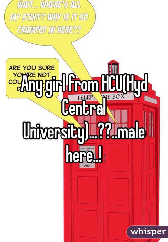 Any girl from HCU(Hyd Central University)...??..male here..!
