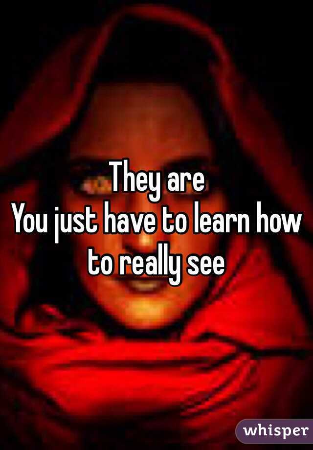 They are
You just have to learn how to really see