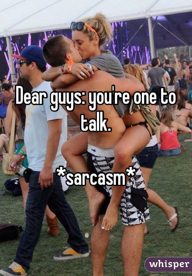 Dear guys: you're one to talk. 

*sarcasm* 