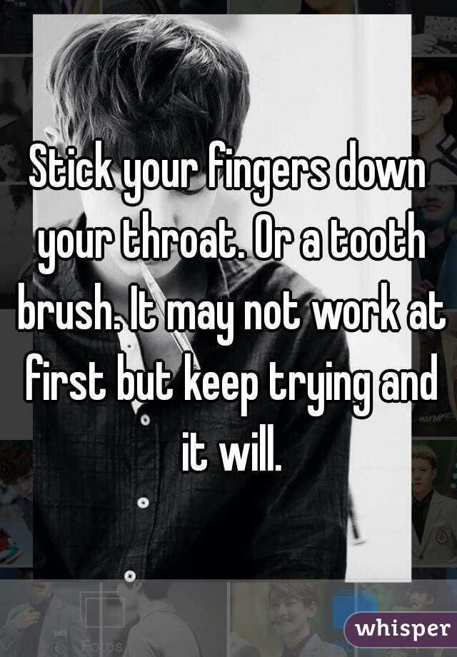 Stick your fingers down your throat. Or a tooth brush. It may not work at first but keep trying and it will.