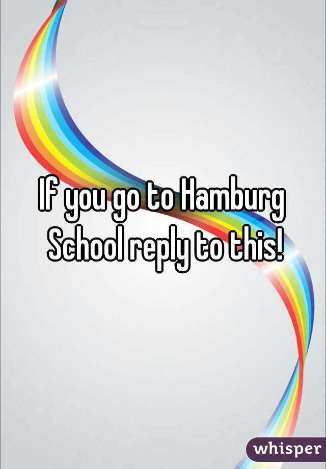If you go to Hamburg School reply to this!