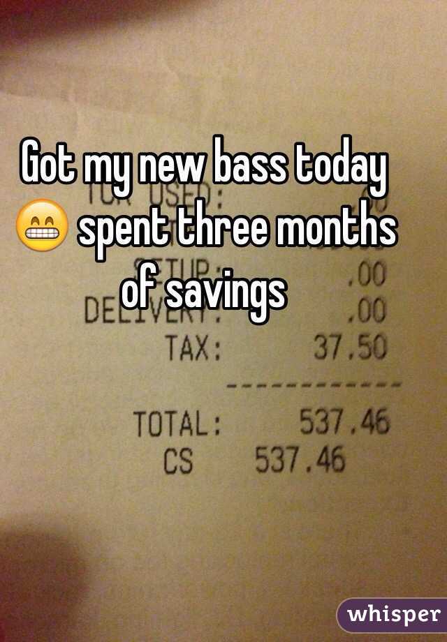 Got my new bass today 😁 spent three months of savings 