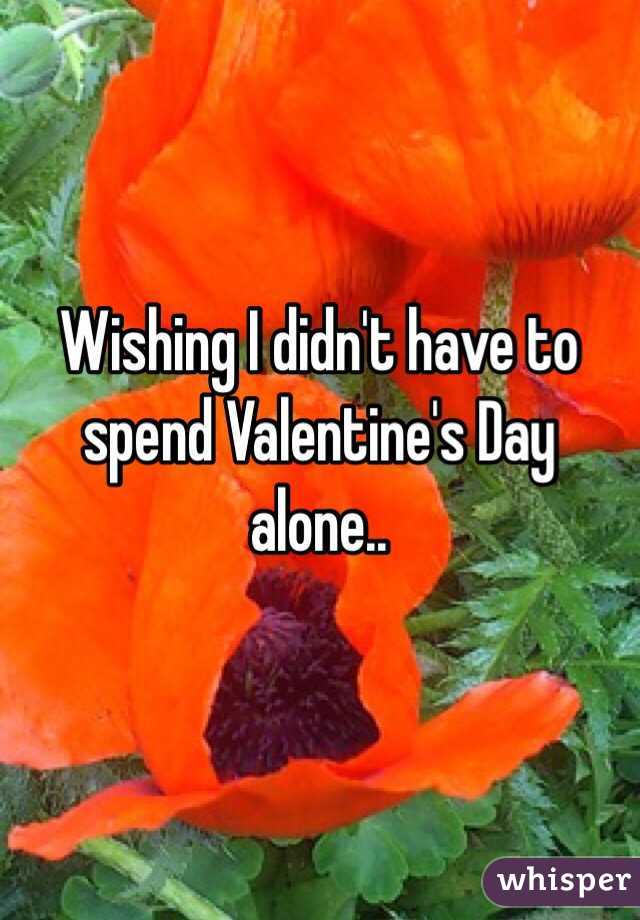 Wishing I didn't have to spend Valentine's Day alone..