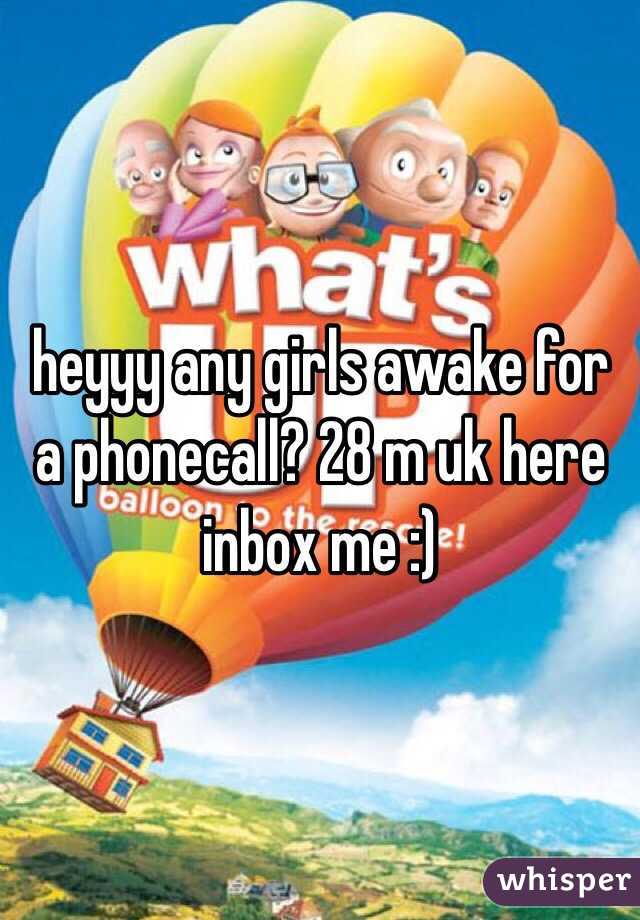 heyyy any girls awake for a phonecall? 28 m uk here inbox me :) 