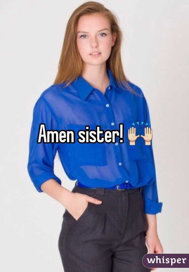 Amen sister! 🙌
