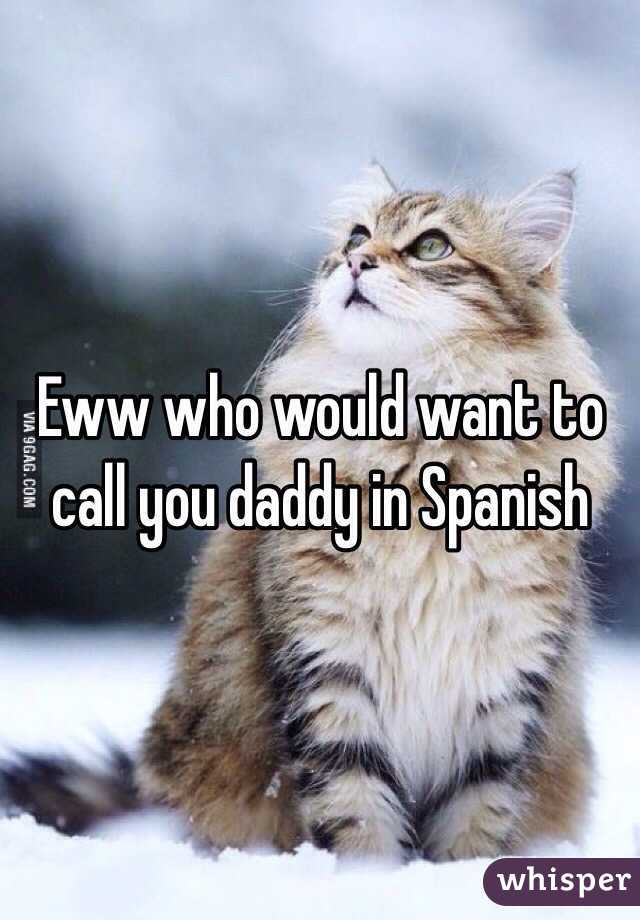Eww who would want to call you daddy in Spanish 