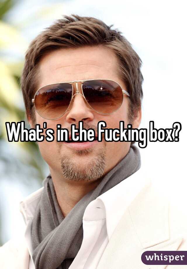 What's in the fucking box? 