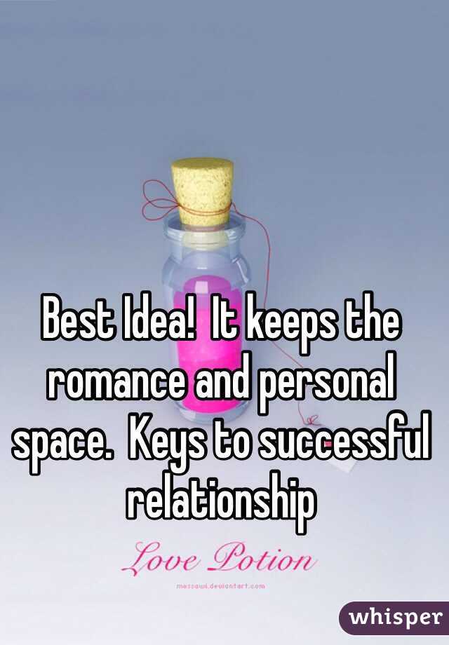 Best Idea!  It keeps the romance and personal space.  Keys to successful relationship 