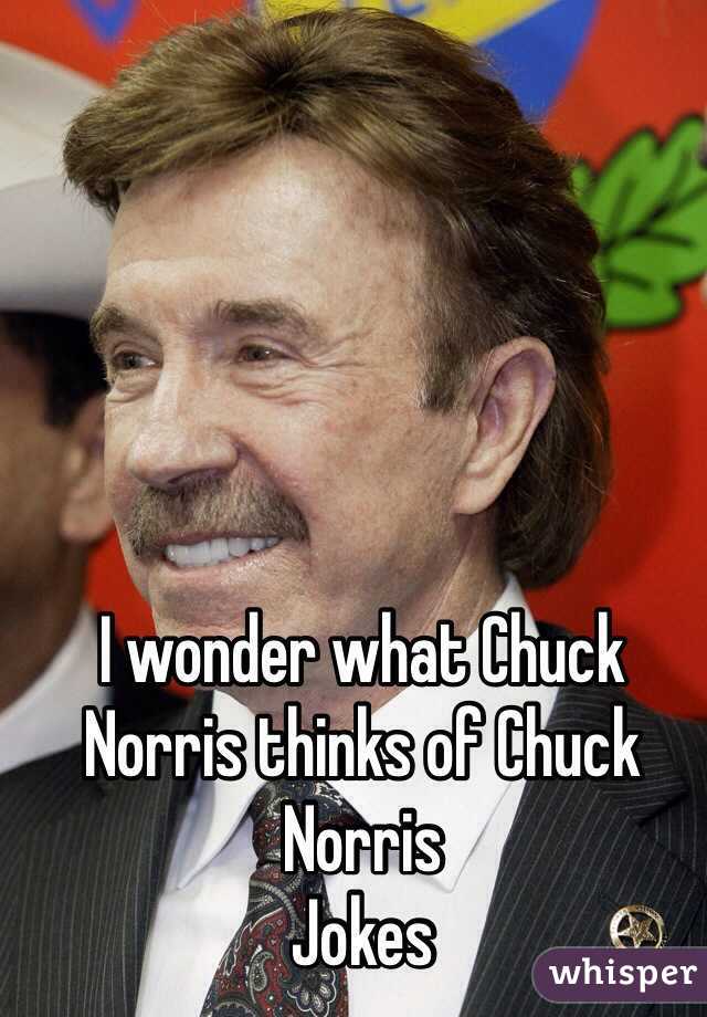 I wonder what Chuck Norris thinks of Chuck Norris 
Jokes