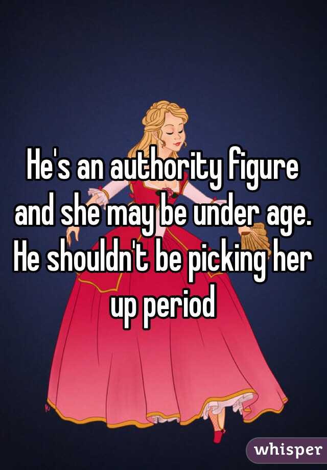 He's an authority figure and she may be under age. He shouldn't be picking her up period 