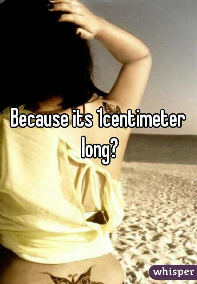 Because its 1centimeter long?