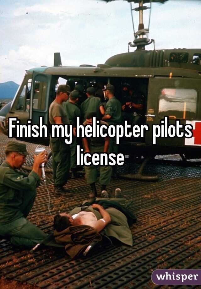 Finish my helicopter pilots license