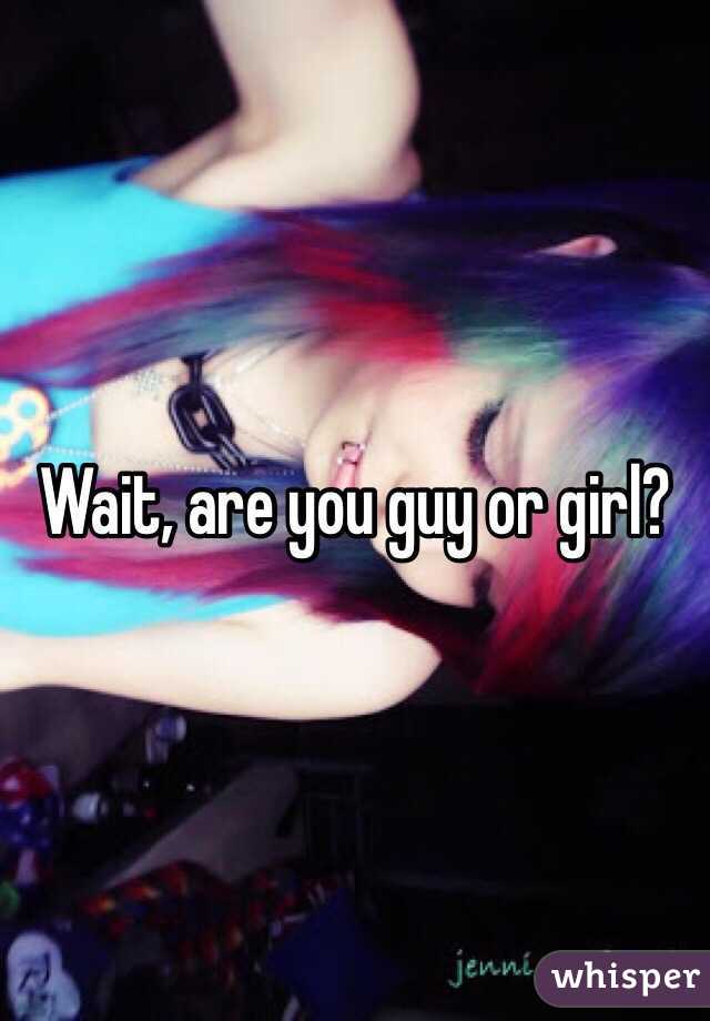Wait, are you guy or girl?
