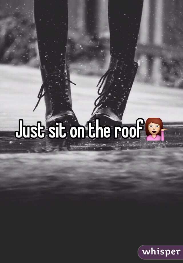 Just sit on the roof💁