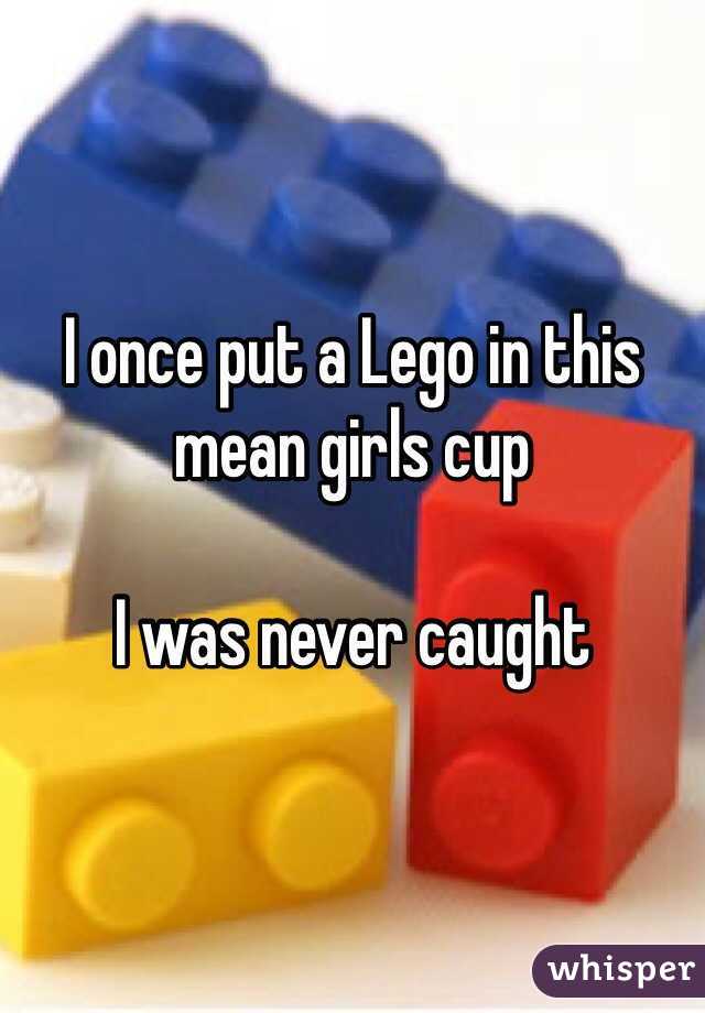 I once put a Lego in this mean girls cup

I was never caught