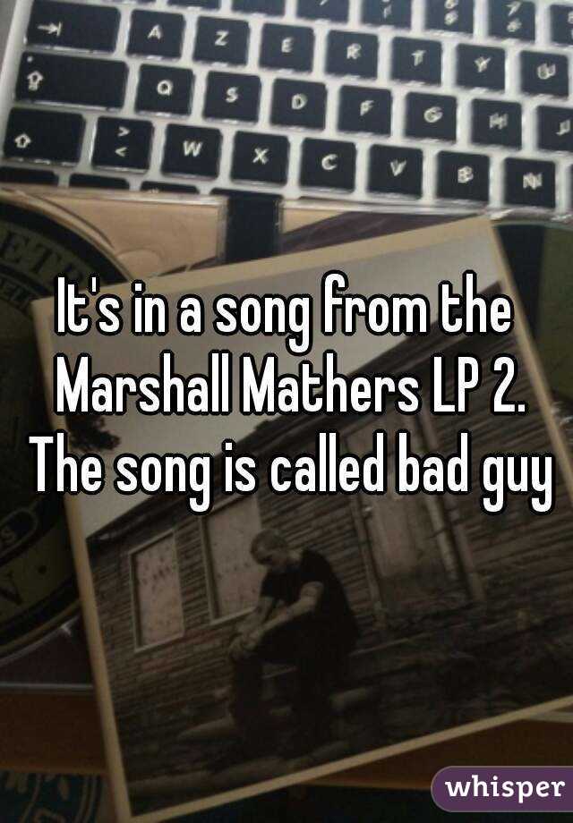 It's in a song from the Marshall Mathers LP 2. The song is called bad guy