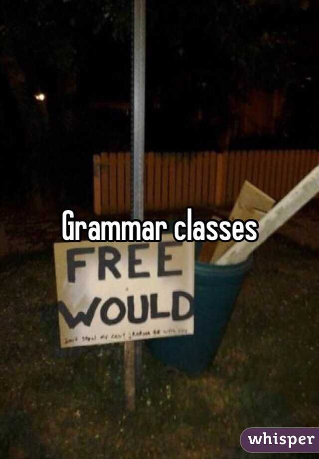 Grammar classes