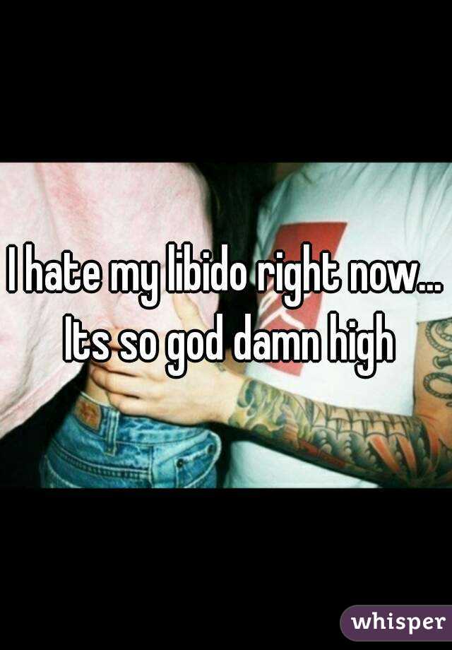 I hate my libido right now... Its so god damn high