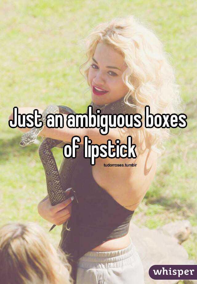 Just an ambiguous boxes of lipstick