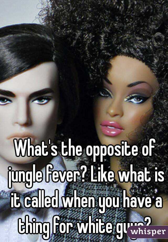 What's the opposite of jungle fever? Like what is it called when you have a thing for white guys? 