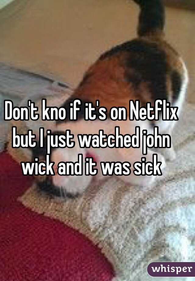 Don't kno if it's on Netflix but I just watched john wick and it was sick