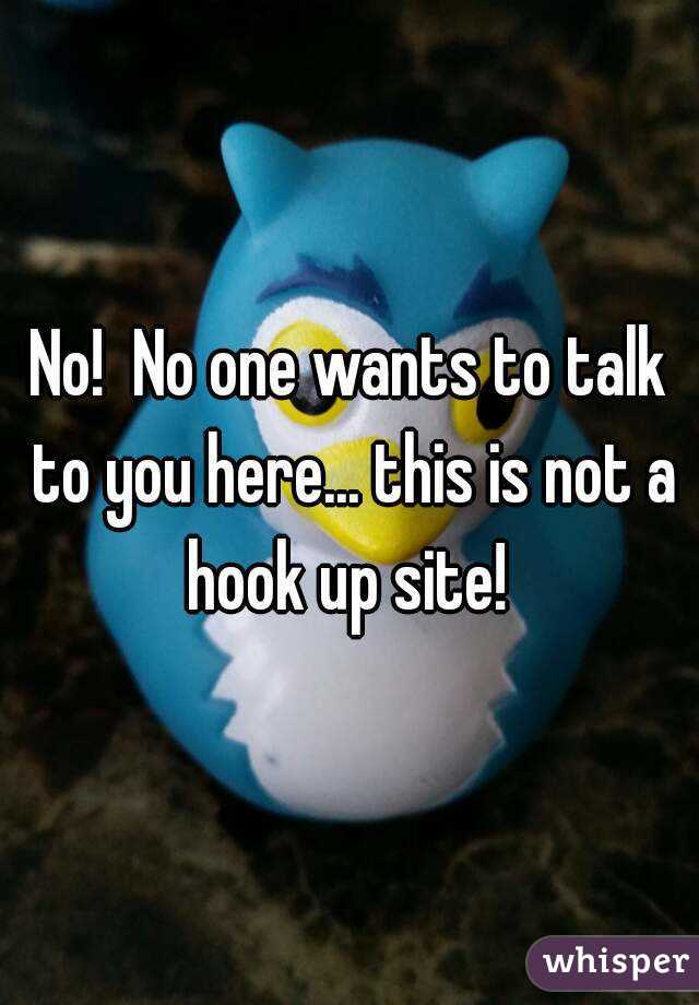 No!  No one wants to talk to you here... this is not a hook up site! 