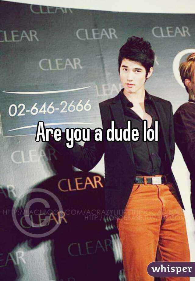 Are you a dude lol