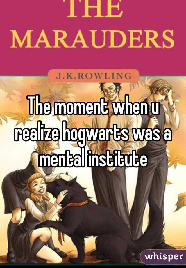 The moment when u realize hogwarts was a mental institute 