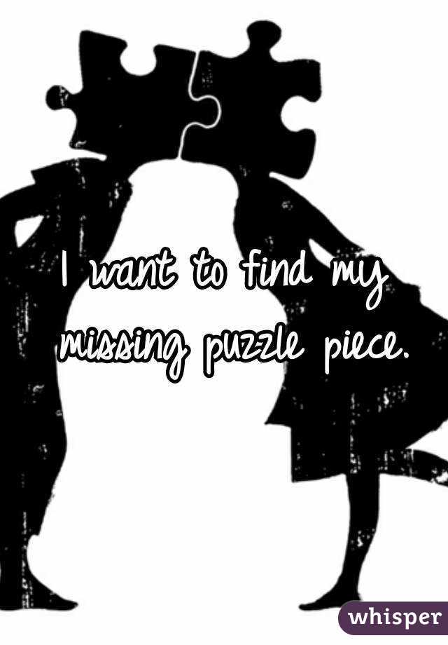 I want to find my missing puzzle piece.