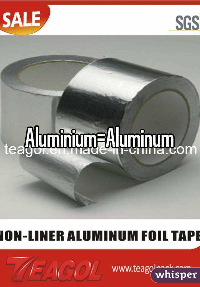 Aluminium=Aluminum