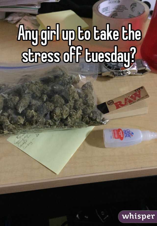 Any girl up to take the stress off tuesday?