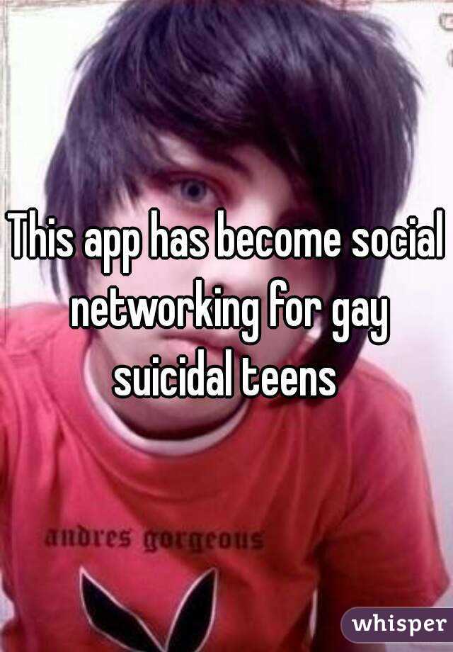 This app has become social networking for gay suicidal teens 