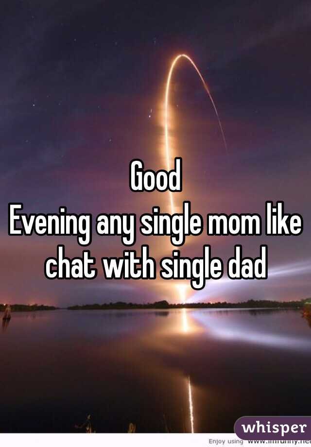 Good
Evening any single mom like chat with single dad 