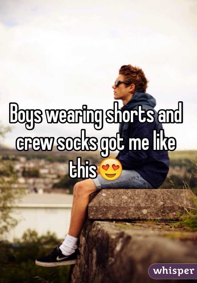 Boys wearing shorts and crew socks got me like this😍