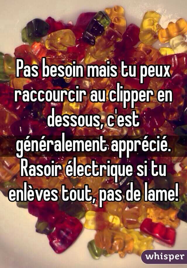 Pas besoin mais tu peux raccourcir au clipper en dessous, c'est généralement apprécié. Rasoir électrique si tu enlèves tout, pas de lame!