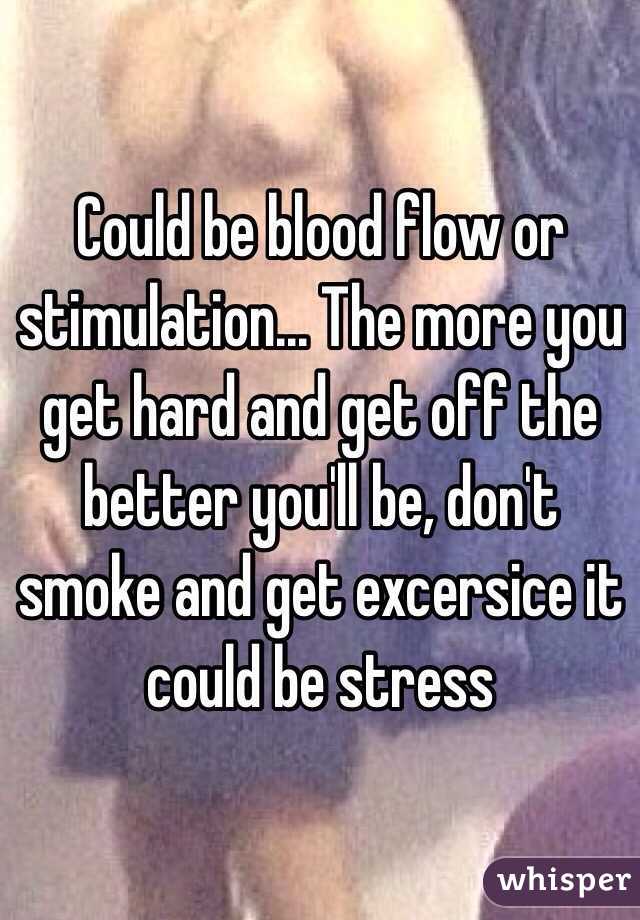 Could be blood flow or stimulation... The more you get hard and get off the better you'll be, don't smoke and get excersice it could be stress 