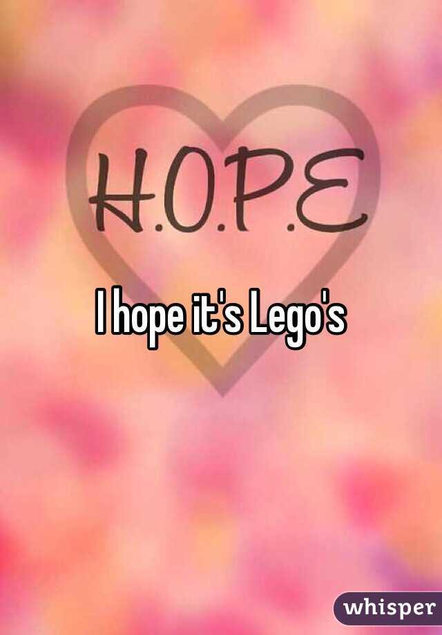 I hope it's Lego's