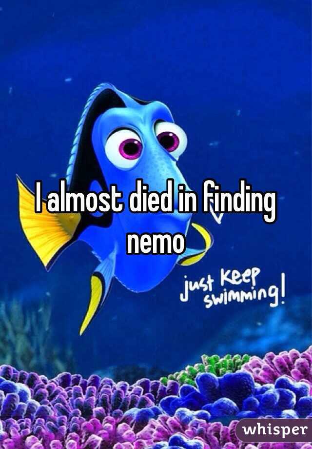 I almost died in finding nemo